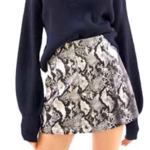 UO Siren Snake Print Button-Front Mini Skirt | Size Small - Picture 13 of 13